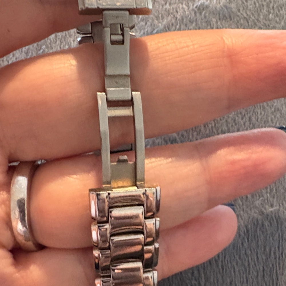 Bulova Silver Rectangular Watch - image 6